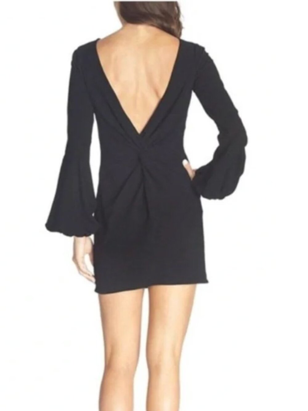 Dress the Population NWT | MacKenzie Back Twist Mini Dress in Black